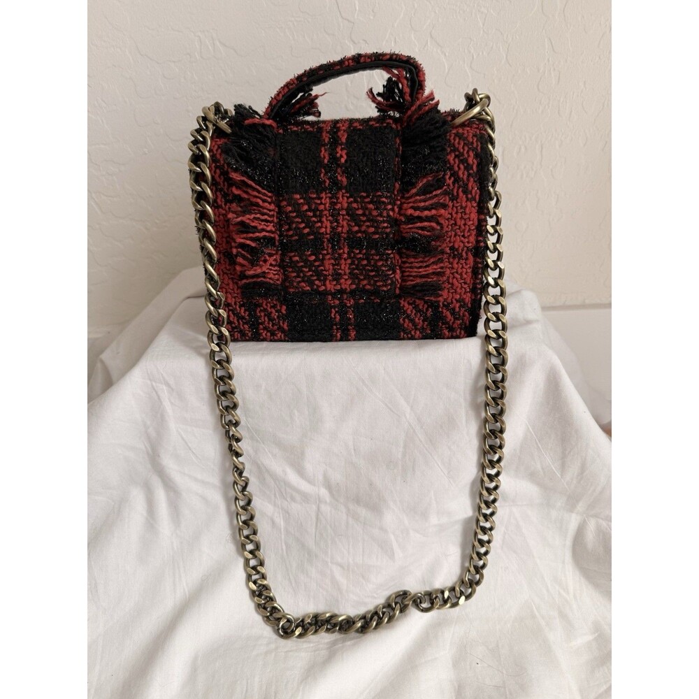 Kooreloo The New Yorker Petite Bag Red Tweed Crossbody Top Handle NEW - Picture 5 of 14